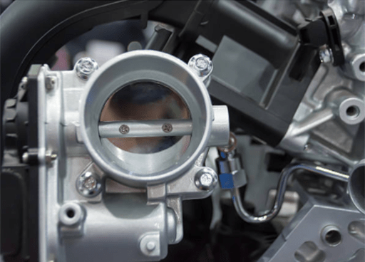 A photo about choke and throttle valve in a car